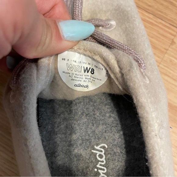 Allbirds Women's‎ Wool Runners Cream/Tan Size 8 - Picture 7 of 7